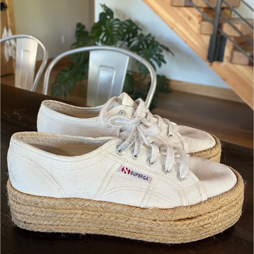 Superga Woven Platform Sneakers